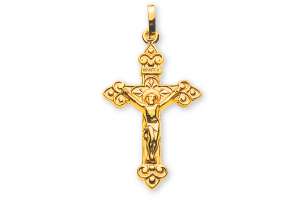 Kreuz Gelbgold 750 mit Christus H: 23 mm B: 16 mm