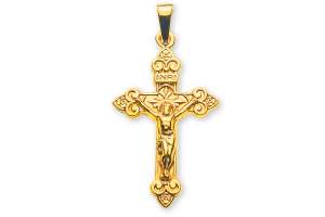 Kreuz Gelbgold 750 mit Christus H: 25 mm B: 16 mm