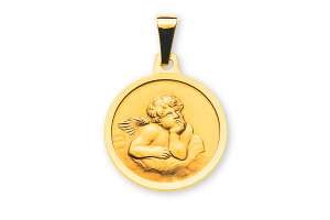 Medaille Engel Gelbgold 585 10mm