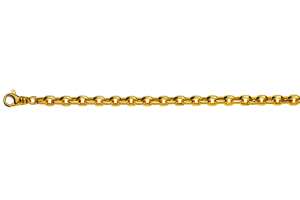 Bracelet Anker oval Gelbgold 750, 6.0mm, 22cm, messerschliff