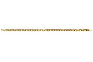 Bracelet Gelbgold 750, fantasie, halbmassiv, ca. 5.0mm, 19cm