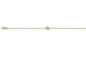 Bracelet ´Stern´ Gelbgold 750 mit20 Brillanten H SI 0.07ct. 19cm