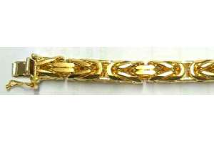 Bracelet Königskette oktogonal Gelbgold 750 ca. 6.2mm 22cm