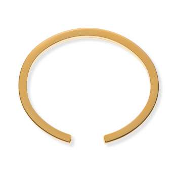 Armreif Gelbgold 750, poliert, flexibel, quadratisches Profil,  4x4mm